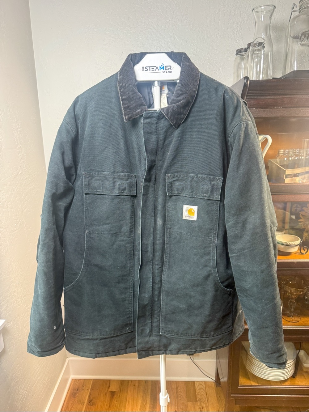 Carhartt C03 BLK Arctic Quilt Lined Duck Work Jacket Black 48 Tall USA Canvas